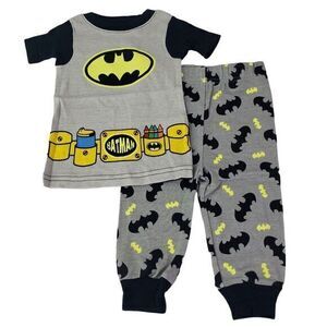 AME Little Boys Toddler Batman 2 Piece‎ Pajama Set Size (12-Months) New